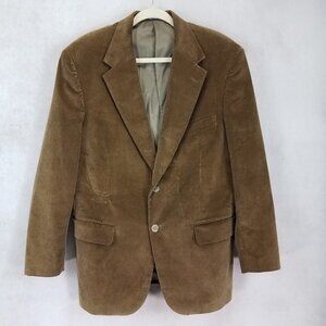 Evan Picone Men's 40-44 Corduroy Blazer Suit Jacket Sport Coat Brown